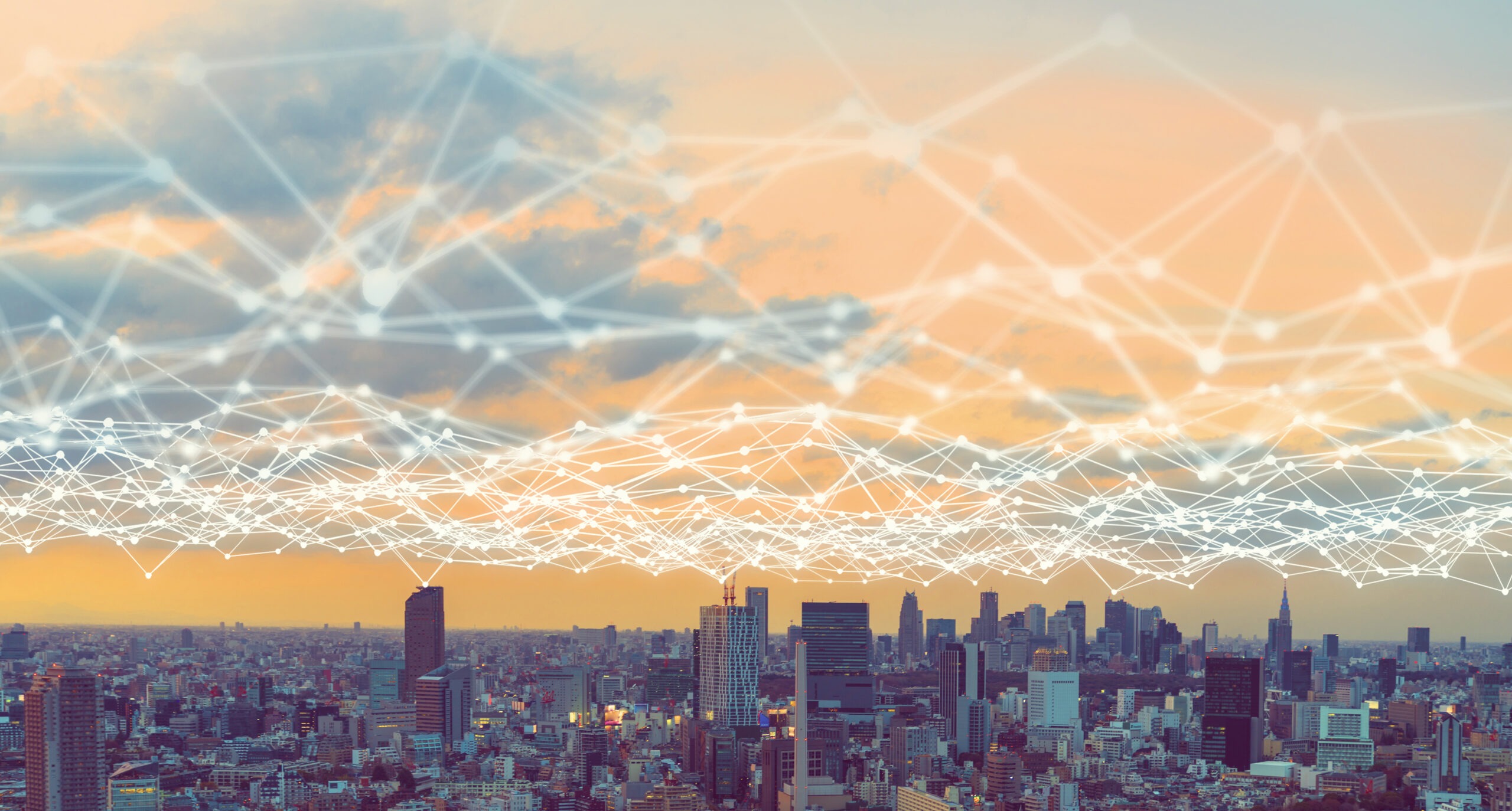 Modern city and communication network